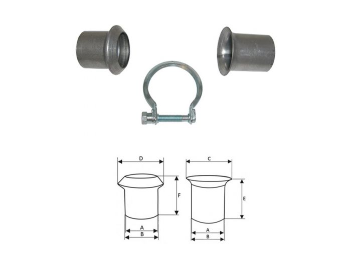 Trompetaansluiting-reparatieset-Binnendiameter:61mm